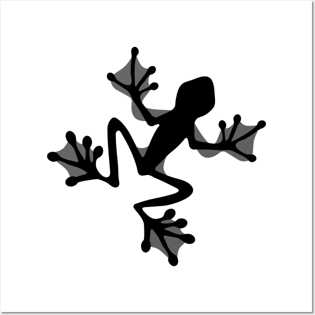 Tree Frog Silhouette Illustration Wall Art by WarriorWoman